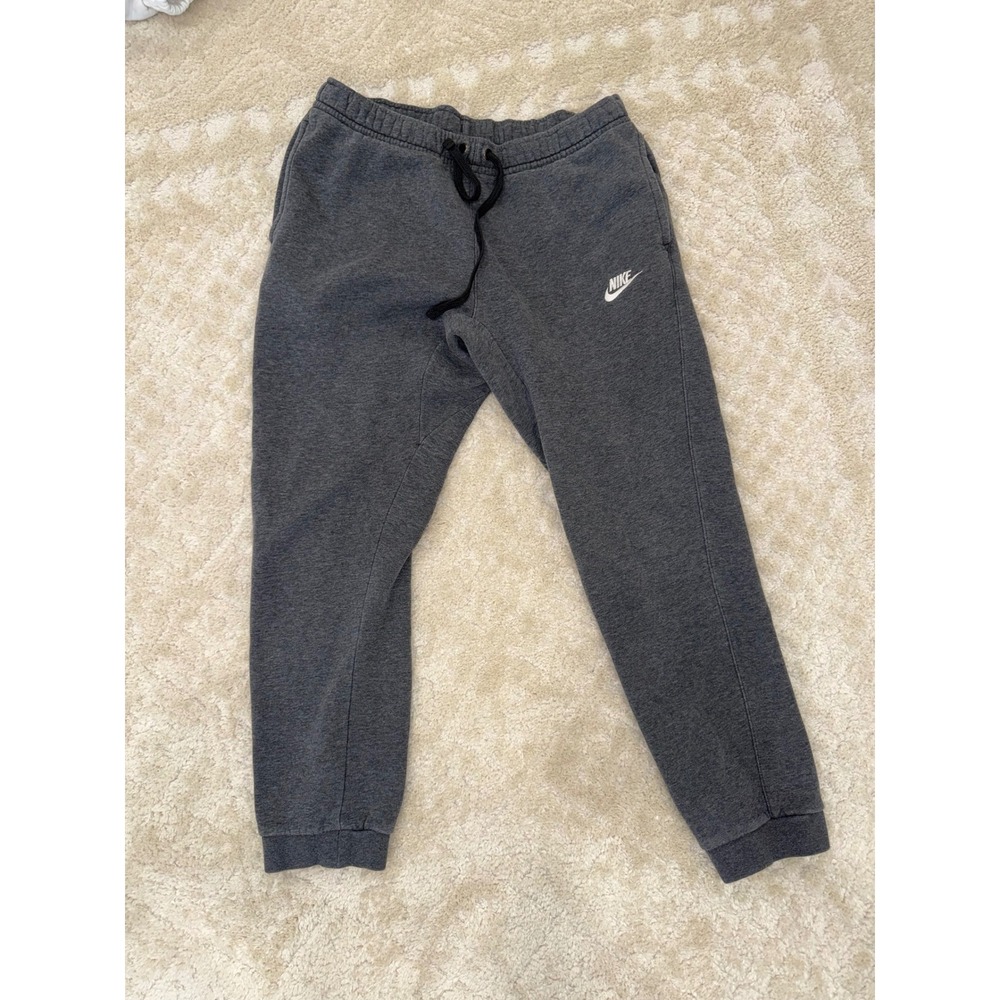 Nike Mens Sportswear Club Fleece Joggers Charcoal Grey Sweatpants M see pics